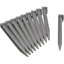 Ancres pour bordure de jardin en polypropylene - NATURE - H 26,7 x 1,9 x 1,8 ...