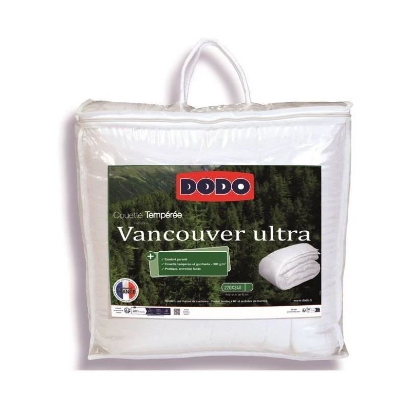 DODO Couette tempérée Vancouver - 220 x 240 cm - Blanc