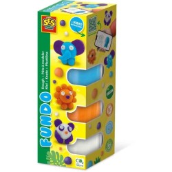 Pâte a modeler FunDo - Animaux sauvages (3x90gr-1x40gr) - SES