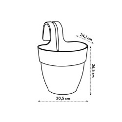ELHO Pot de fleurs balcon Vibia Campana Easy Hanger Small - 24,1 x 20,5 x H26...