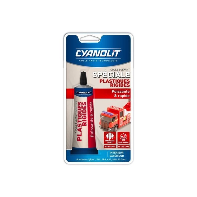 Colle spéciale plastiques - CYANOLIT - Fixation forte - Polyvalente pour plas...