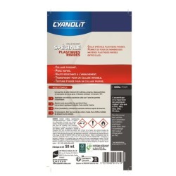 Colle spéciale plastiques - CYANOLIT - Fixation forte - Polyvalente pour plas...