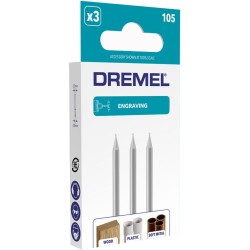 Fraises a Graver DREMEL 105 - Lot de 3 - ø 0,8mm - Sculpture et Gravure de Pr...
