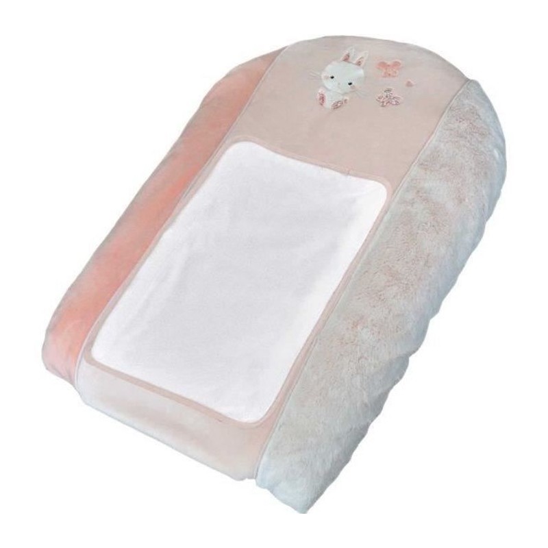 Matelas a  langer avec housse Lapinou - Rose - 50 x 75  cm