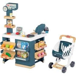 SMOBY - Marchande - Supermarché avec coin fruits et légumes- 42 accessoires i...