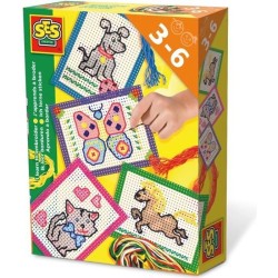 SES CREATIVE - J'apprends a broder - Cartes préimprimées et perforées