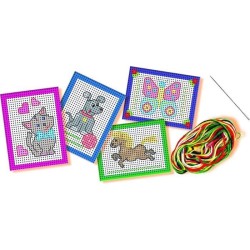 SES CREATIVE - J'apprends a broder - Cartes préimprimées et perforées