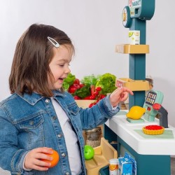 SMOBY - Marchande - Supermarché avec coin fruits et légumes- 42 accessoires i...
