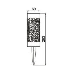 Borne solaire inox GALIX G4445 - A poser ou a planter - H28cm - Blanc chaud