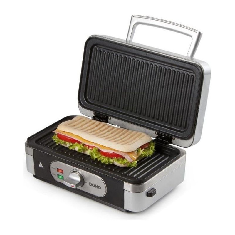 Gaufrier multifonction DOMO DO9136C - Inox - 1000W - 3 jeux de plaques