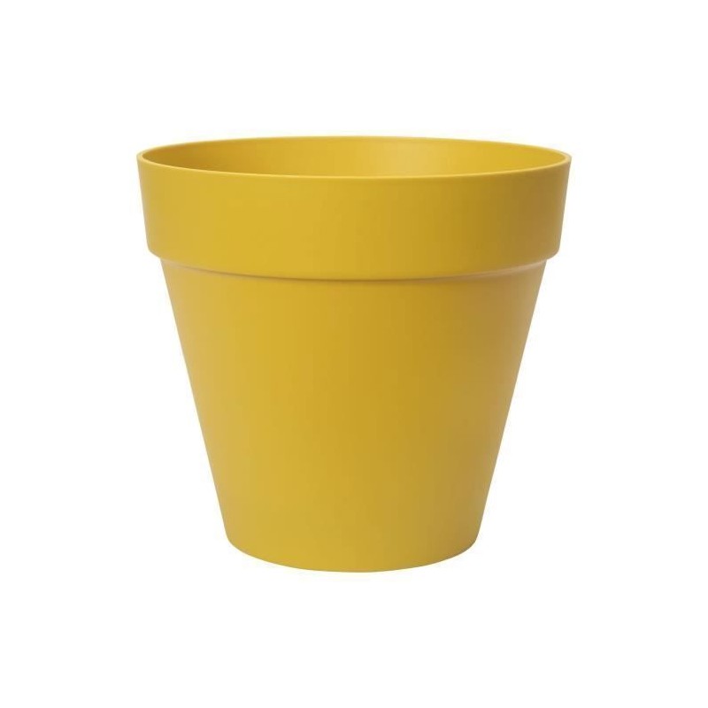 ELHO Pot de fleurs rond Loft Urban 25 - Extérieur - Ø 24,5 x H 22,2 cm - Jaun...