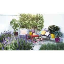 ELHO Pot de fleurs rond Loft Urban 25 - Extérieur - Ø 24,5 x H 22,2 cm - Jaun...