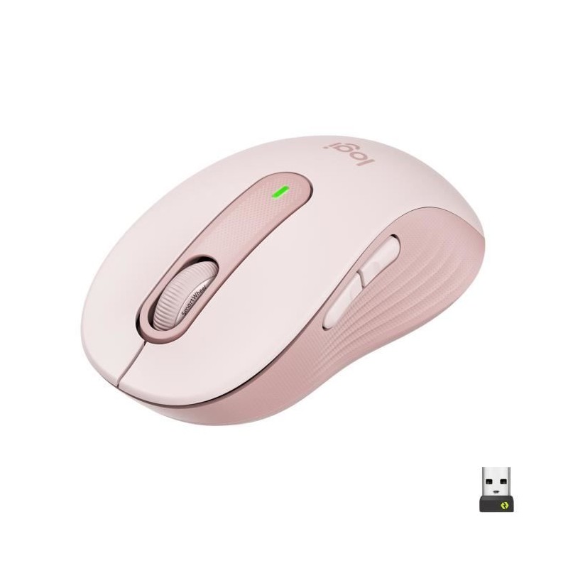 Souris - Sans fil - Logitech - Signature M650 - Rose - Droitier