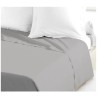 Drap Plat - LOVELY HOME - 100% coton - 180 x 290 cm - Gris Clair