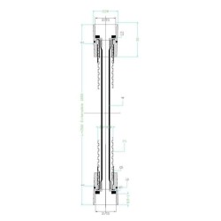 Flexible de douche - ROUSSEAU - double agrafage en inox chromé - extensible 1...