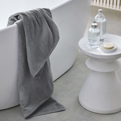 TODAY Essential - Maxi Drap de Bain - 90 x 150 cm - 100 % Coton - Acier