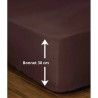 Drap-housse - LOVELY HOME - LH71595 - 160x200+30 cm - Marron