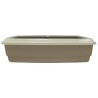 Bac a litiere avec rebord + Pelle - AIME - Pour chat - Taupe - 44 x 34 x 11 cm