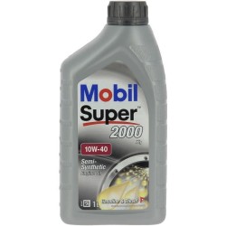 Huile moteur 10W-40 Synthétique - MOBIL - Super 2000 X1 - bidon 1L -  haute p...