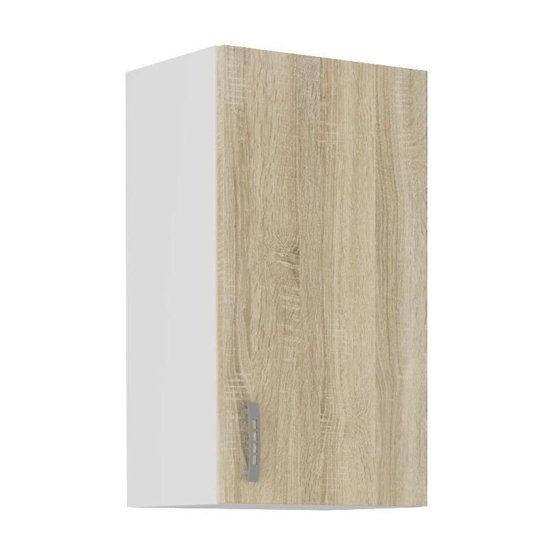 SARA Meuble haut - 1 porte - Décor chene sonoma - L40 x P31 x H71,5 cm