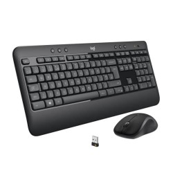 Ensemble Clavier Souris - Sans fil - Logitech - MK540 - AZERTY - Noir