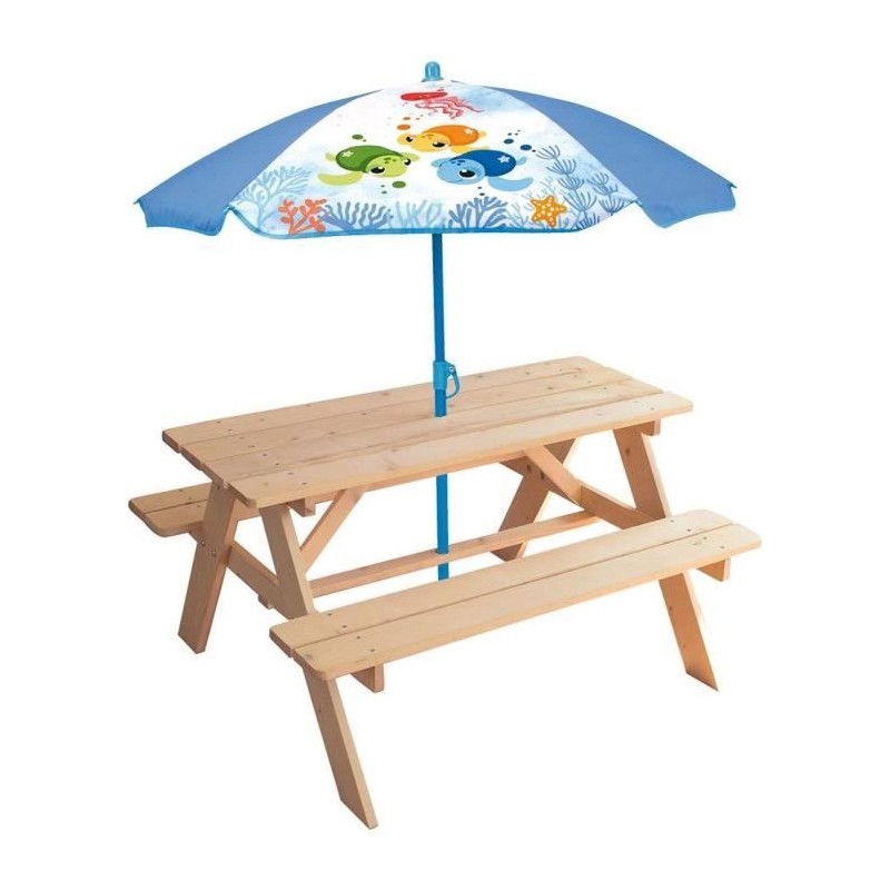 Mobilier de jardin - FUN HOUSE - Table pique-nique en bois Ma Petite Carapace...