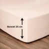 Drap housse - 100% coton - 160 x 200 + Bonnet 25 cm - LOVELY HOME