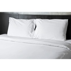 Drap plat - HOME LINGE PASSION - Microfibre 82 g - 240 x 300 cm - Blanc