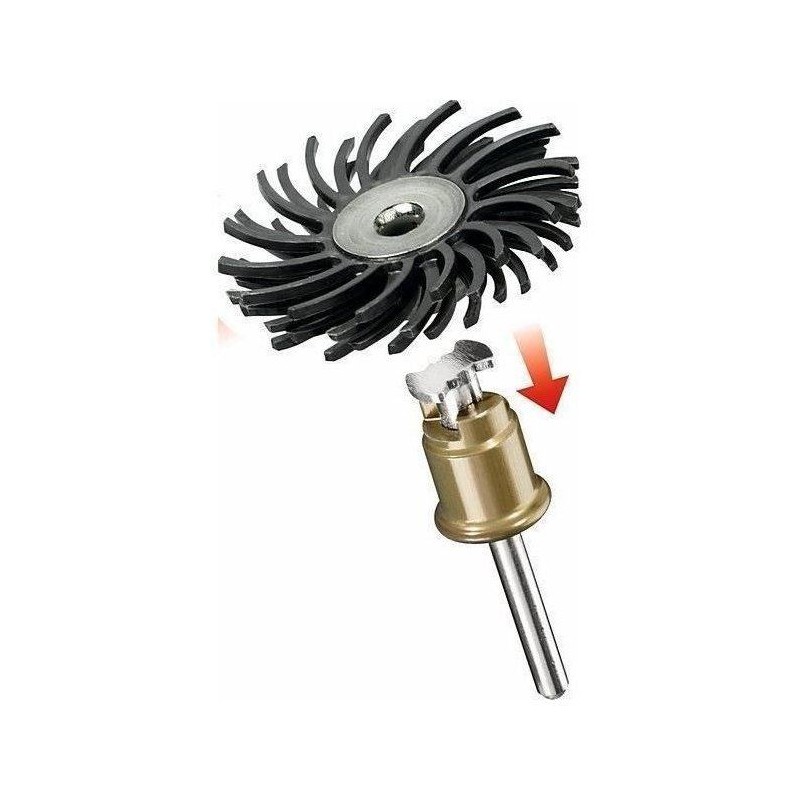 Brosse abrasive de précision DREMEL S471 - Diametre 25mm - Grain 36 - Pour Po...