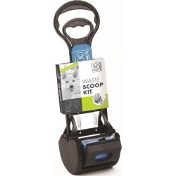 M-PETS Kit pelle a déjection Waste Scoop Kit - 38x12x10,5cm - Noir et bleu - ...