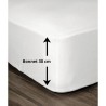 LOVELY HOME Drap Housse 100% coton 160x200x30 cm blanc