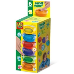 Peinture au doigt 6 couleurs x 45ml - SES CREATIVE - Intensité des