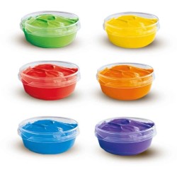 Peinture au doigt 6 couleurs x 45ml - SES CREATIVE - Intensité des