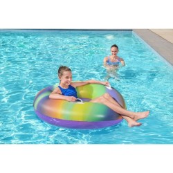 Bouée gonflable - BESTWAY - Rainbow - Diametre 119 cm - Multicolore -