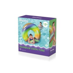 Bouée gonflable - BESTWAY - Rainbow - Diametre 119 cm - Multicolore -