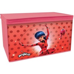 FUN HOUSE Miraculous Coffre a jouets - Pliable - 55,5 x 34,5 x 34 cm - Pour e...