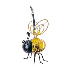 Lampe solaire Abeille - GALIX - 4 LED blanches - 8 heures d'éclairage - Métal...
