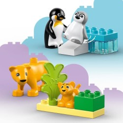 LEGO DUPLO Ma ville 10442 Familles d'animaux sauvages : pingouins et lions - ...