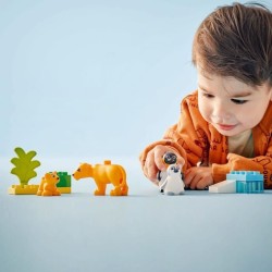 LEGO DUPLO Ma ville 10442 Familles d'animaux sauvages : pingouins et lions - ...