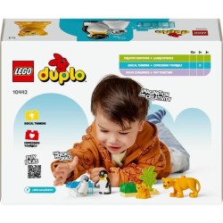 LEGO DUPLO Ma ville 10442 Familles d'animaux sauvages : pingouins et lions - ...