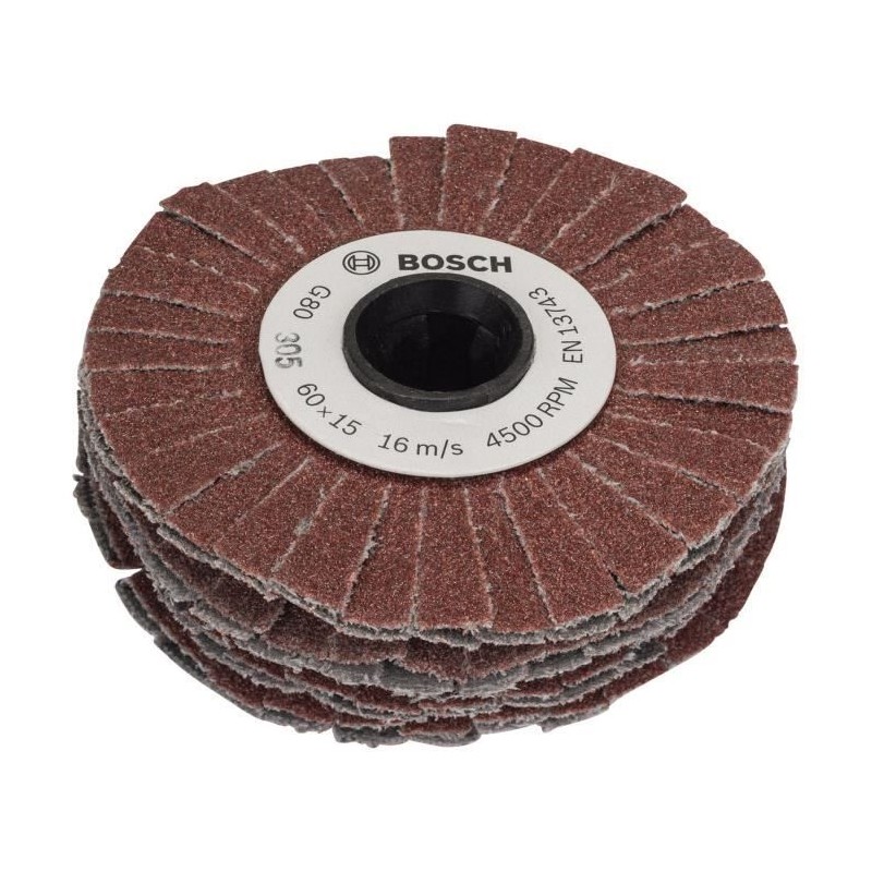 Cylindre abrasif Bosch - (Accesssoire pour Texoro, Grain 80, Largeur 15mm, So...