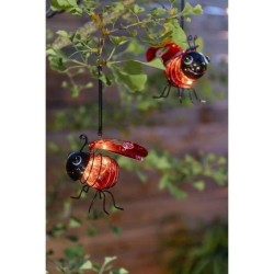 Coccinelle solaire clipsable - GALIX - Luminaires solaires - Métal/verre - 2 ...