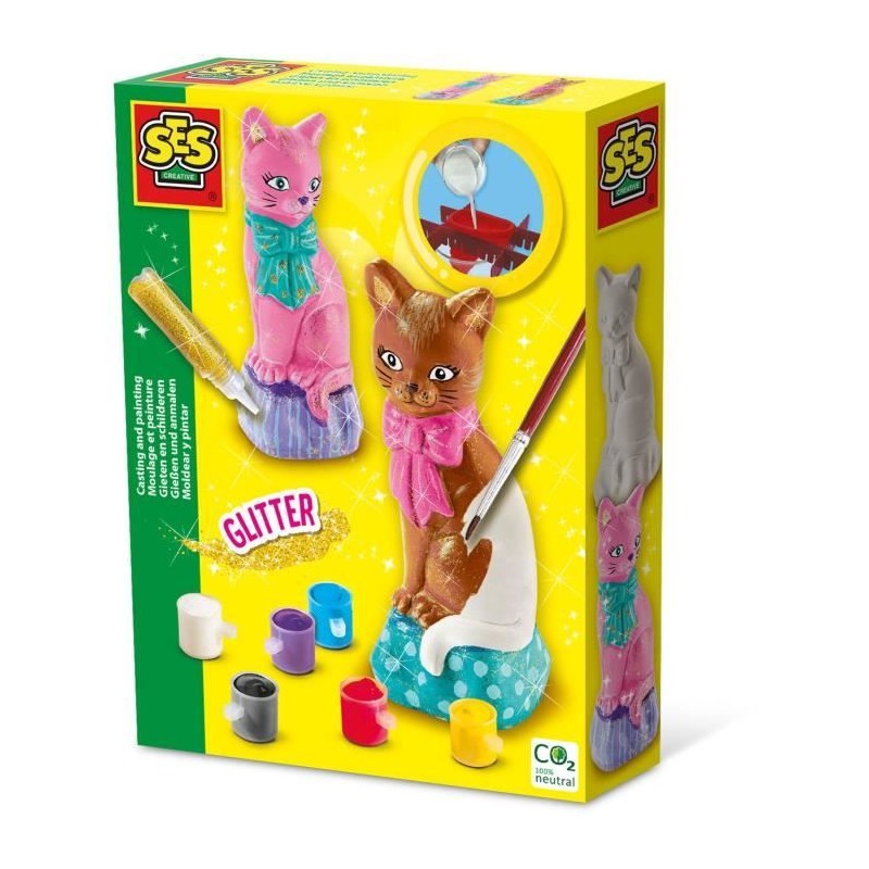 Moulage et peinture - Chat - Loisirs créatifs - SES CREATIVE - Pour