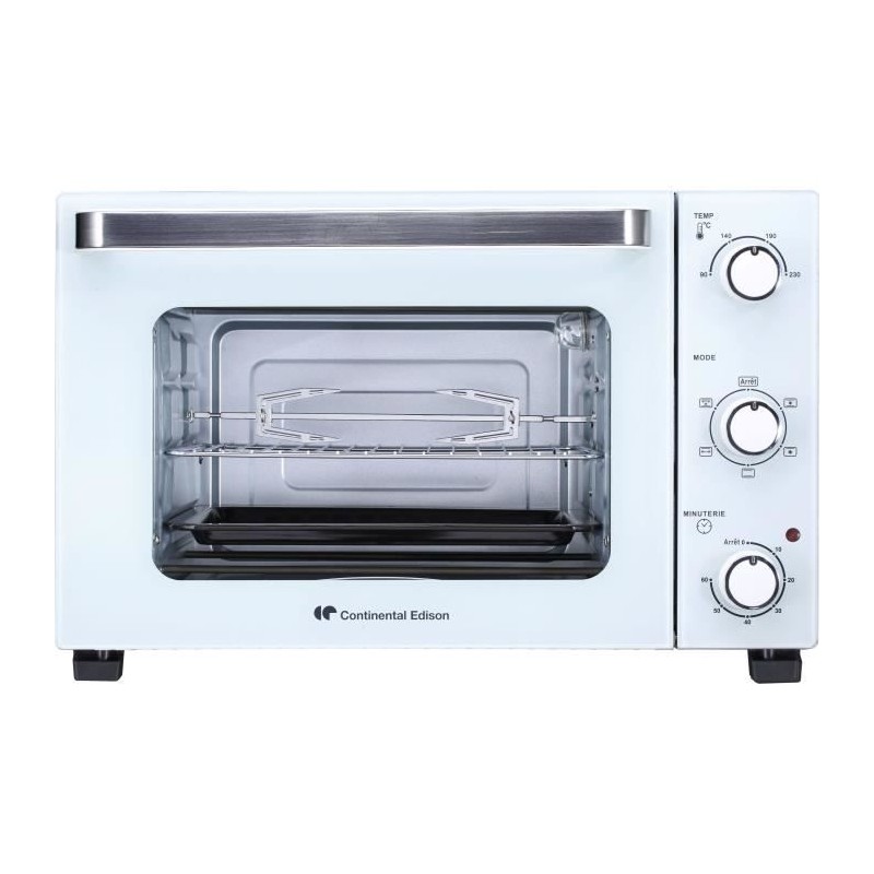 CONTINENTAL EDISON CEMF35W - Minifour électrique 35L blanc  - 1500W - Rotisso...