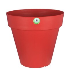 Pot de fleurs - RIVIERA - Soleilla Rond - Ø 39,2 x 35,8 cm - 25L - Rouge