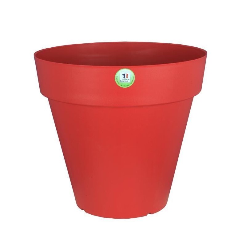 Pot de fleurs - RIVIERA - Soleilla Rond - Ø 39,2 x 35,8 cm - 25L - Rouge