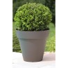 Pot de fleurs - RIVIERA - Soleilla Rond - Ø 39,2 x 35,8 cm -Gris pailleté