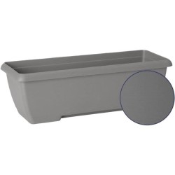 Jardiniere - GARDEN ID Teramo - Noir 60 cm - Solidité - Réserve d'eau intégré...