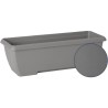 Jardiniere - GARDEN ID Teramo - Noir 60 cm - Solidité - Réserve d'eau intégré...