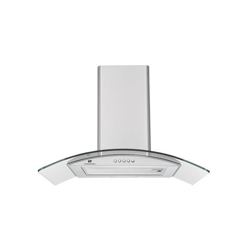 Hotte décorative Continental Edison - L60 cm - inox verre